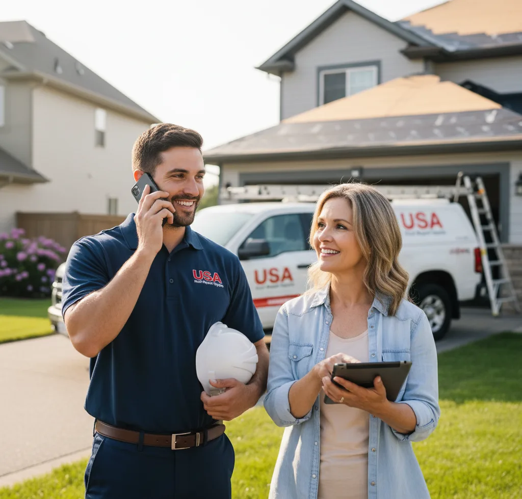 USA Roof Repair Experts customer support in Delton